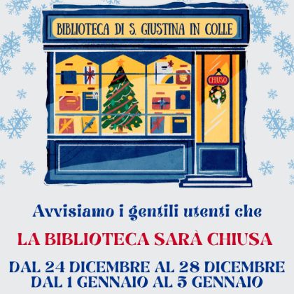 CHIUSURE BIBLIOTECA PER NATALE