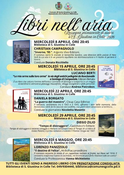 “𝐋𝐈𝐁𝐑𝐈 𝐍𝐄𝐋𝐋'𝐀𝐑𝐈𝐀”: 𝐥𝐚 𝐫𝐚𝐬𝐬𝐞𝐠𝐧𝐚 𝐩𝐫𝐢𝐦𝐚𝐯𝐞𝐫𝐢𝐥𝐞 𝐝𝐢 𝐥𝐢𝐛𝐫𝐢