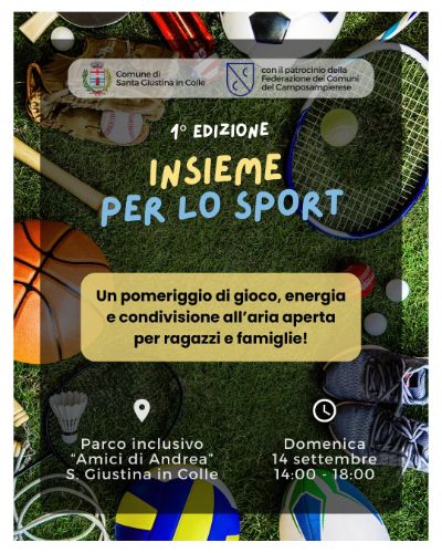 locandina INSIEME PER LO SPORT 14.09.2025